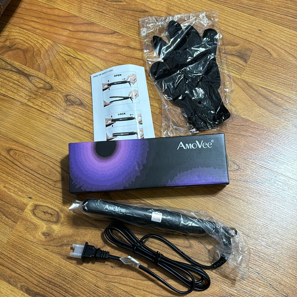 AmoVee Mini Portable Flat Iron, Dual Voltage Travel Hair Straightener